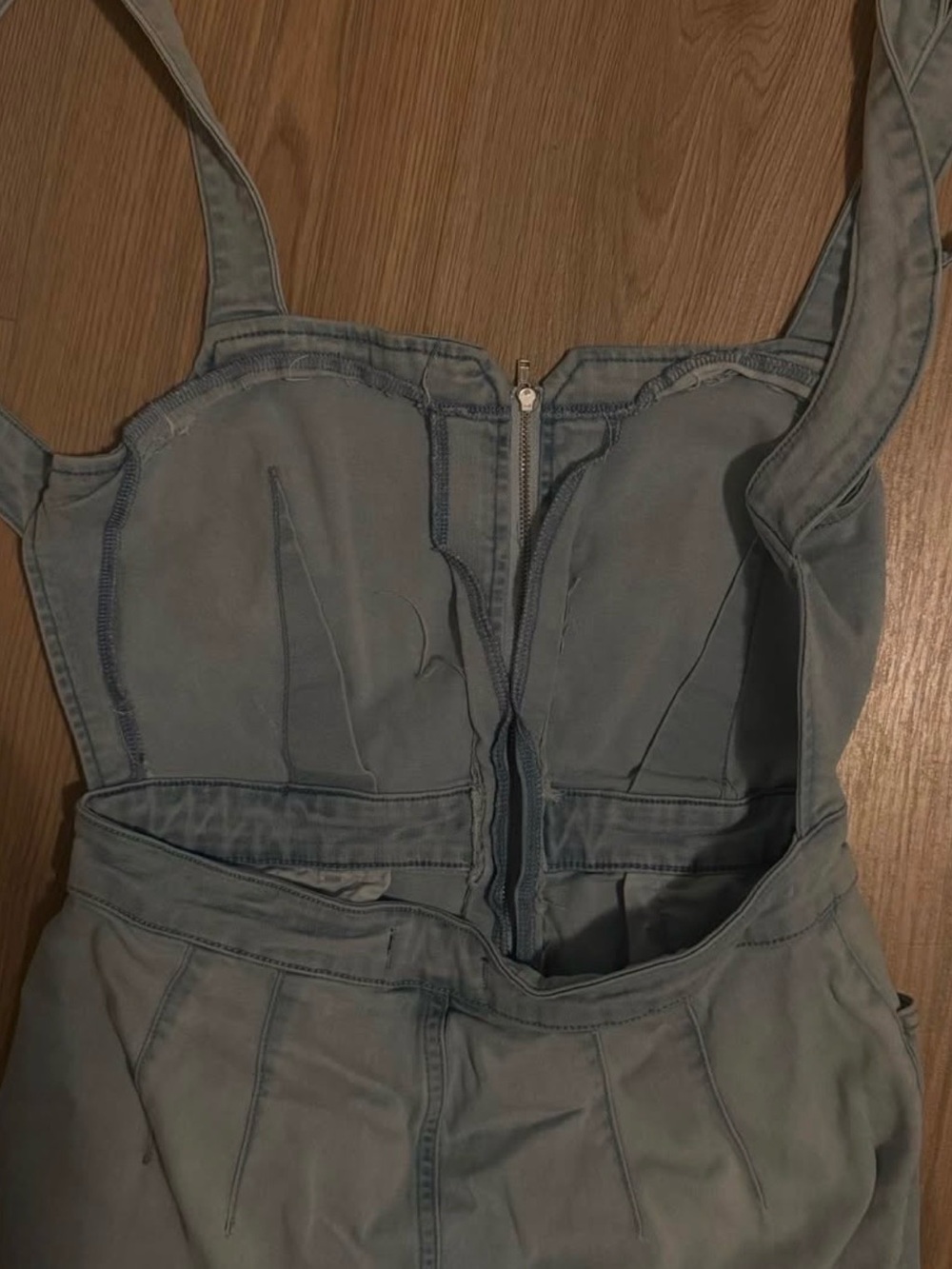 We The Free Light Blue Denim Zip-Front Jumpsuit - Picture 2 of 3